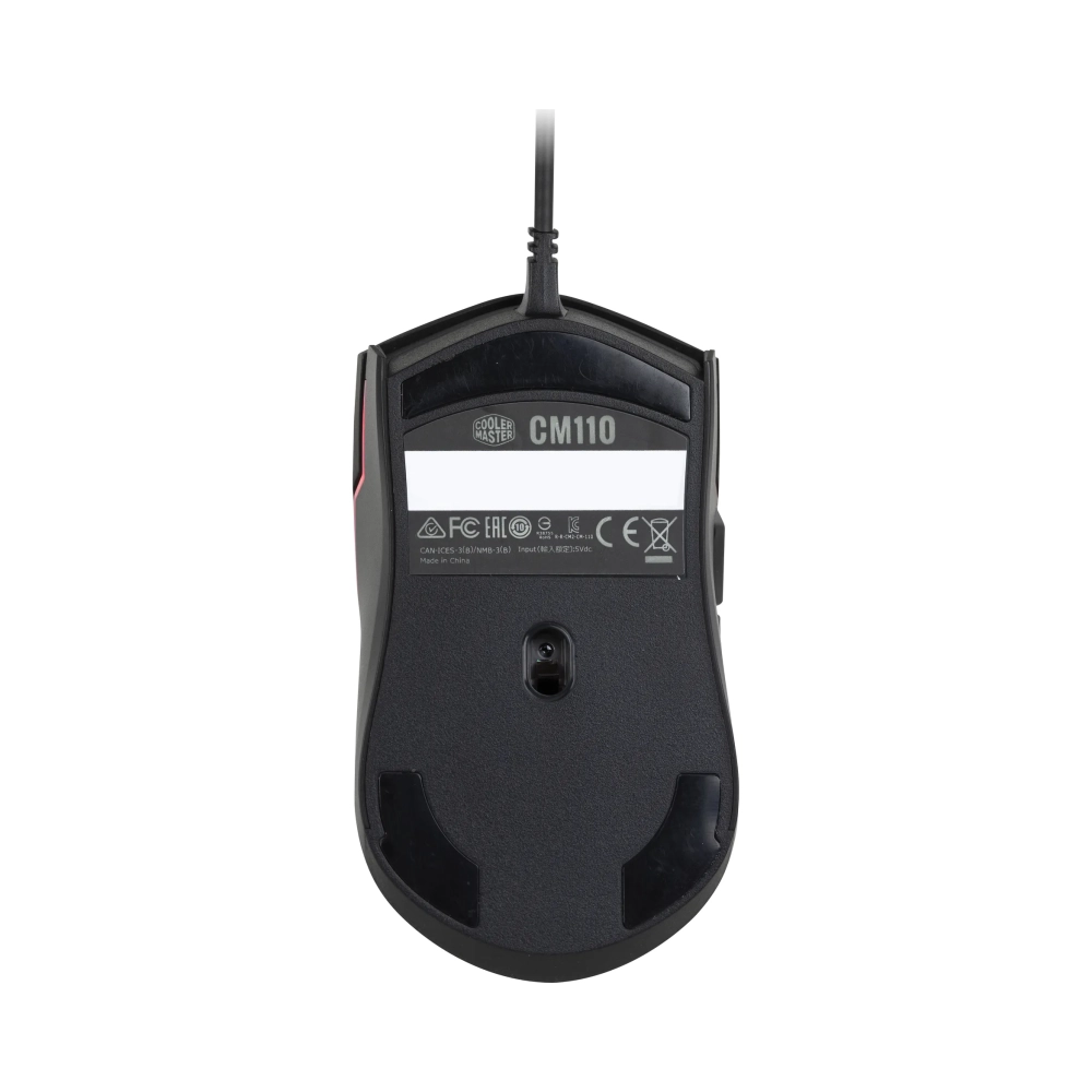 cooler master gaming cm110 ambidextrous optical usb 6000 dpi 1 ms black