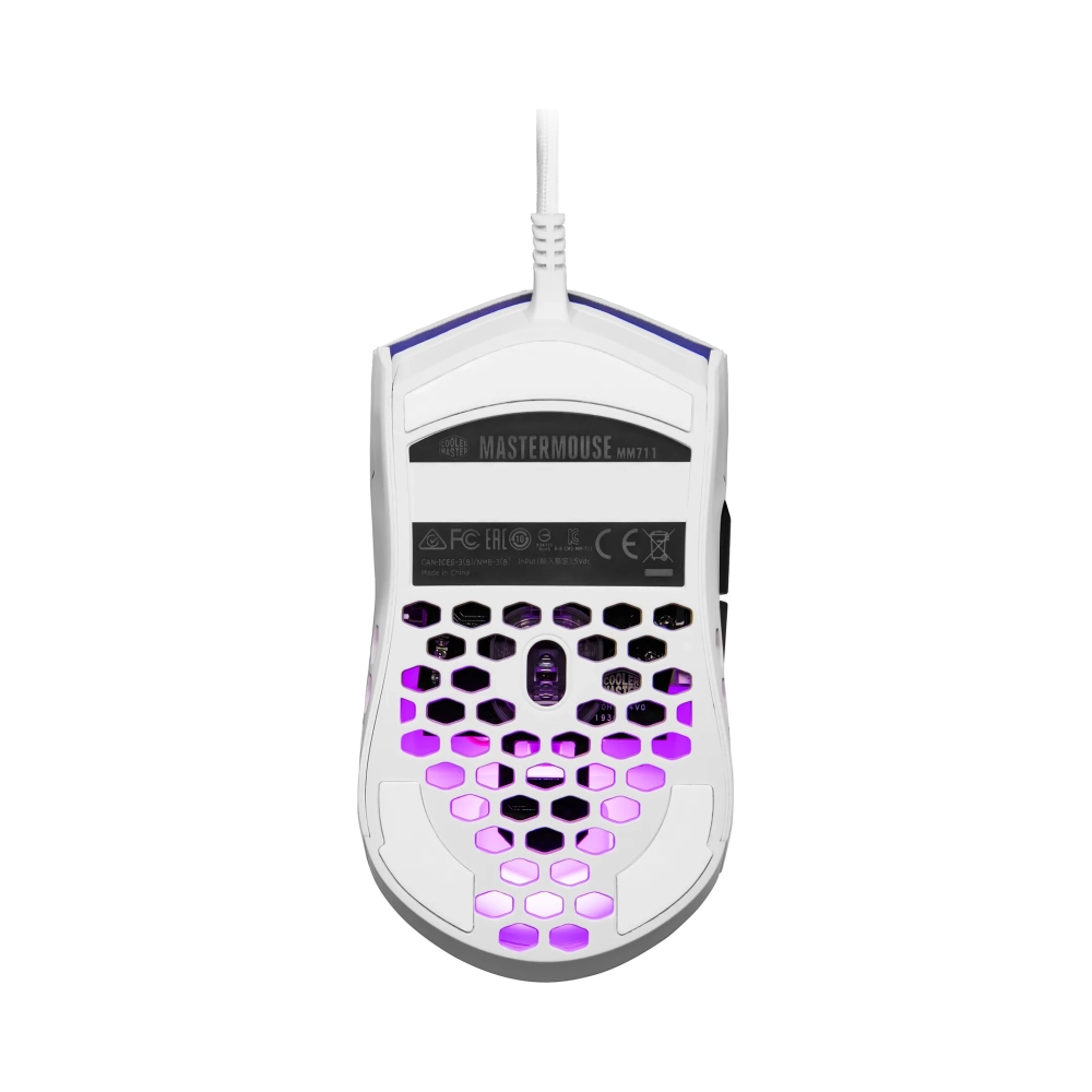 cooler master gaming mm711 ambidextrous optical usb 16000 dpi white