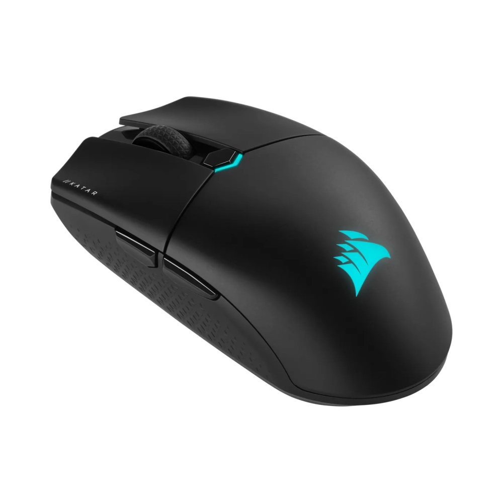 corsair katar elite wireles optical rf wireless bluetooth usb type a 26000 dpi black