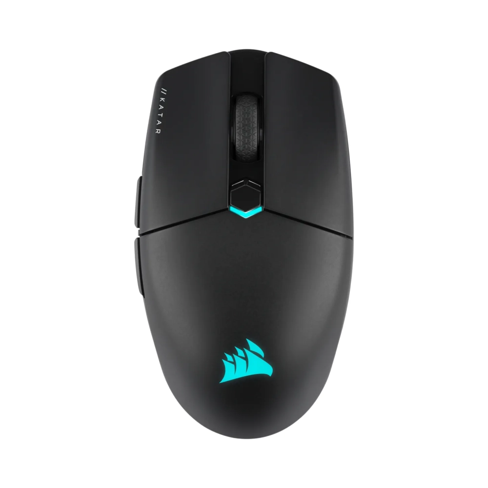 corsair katar elite wireles optical rf wireless bluetooth usb type a 26000 dpi black