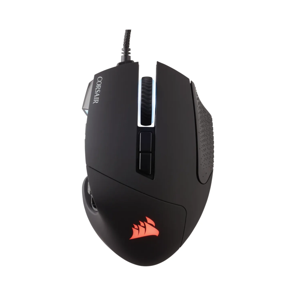 corsair scimitar rgb elite right hand optical usb 18000 dpi black