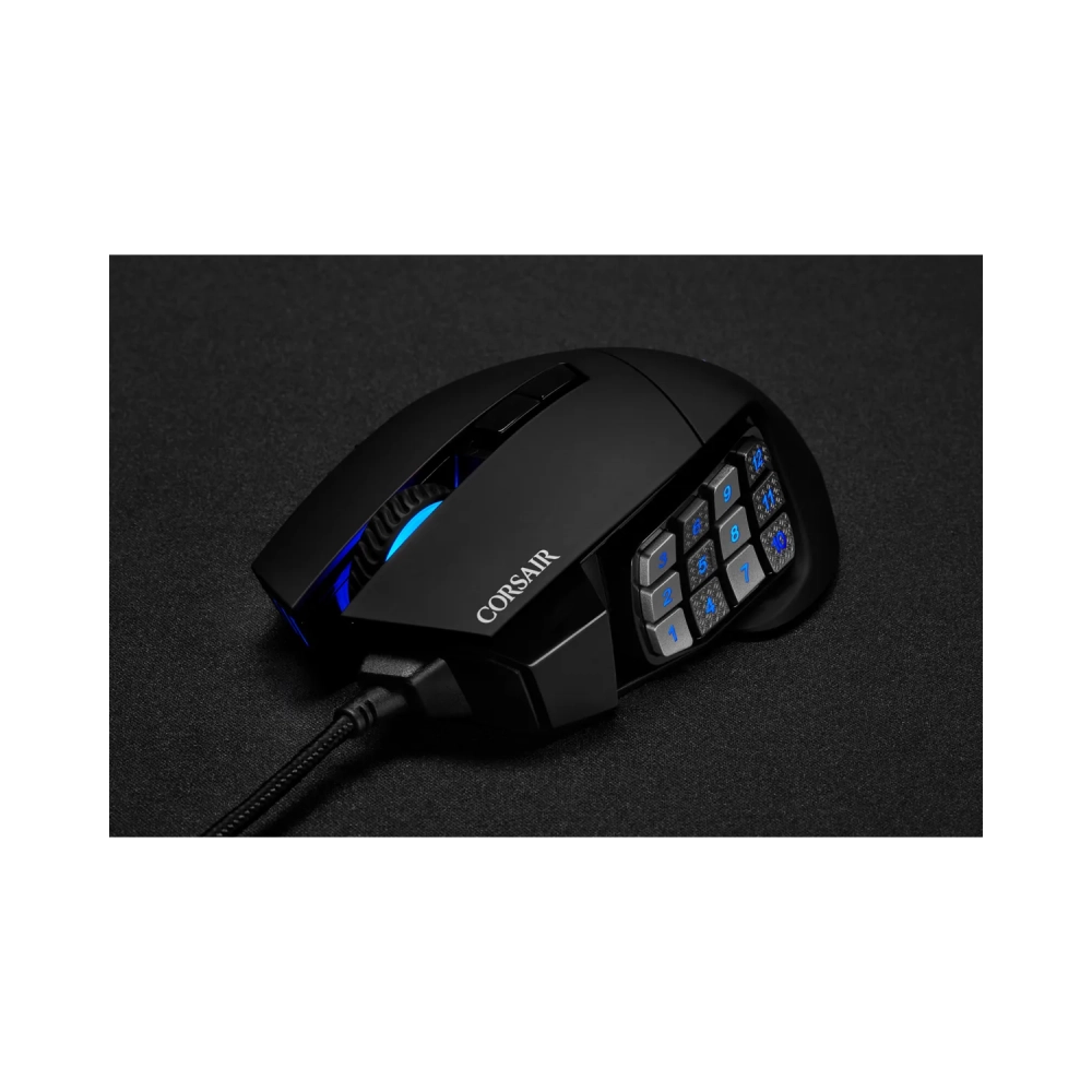 corsair scimitar rgb elite right hand optical usb 18000 dpi black