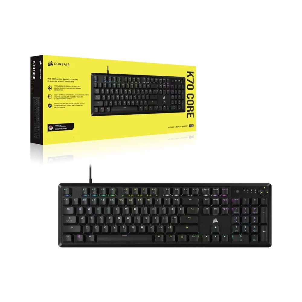 corsair k70 full size 100 usb mechanical black
