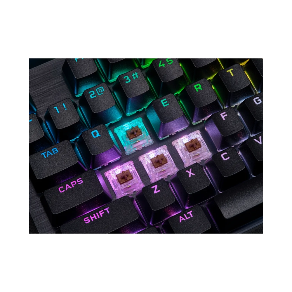 corsair k70 rgb pro mechanical gaming keyboard with pbt double shot pro keycaps cherry mx brown full size 100 usb mechanical qwerty rgb led black