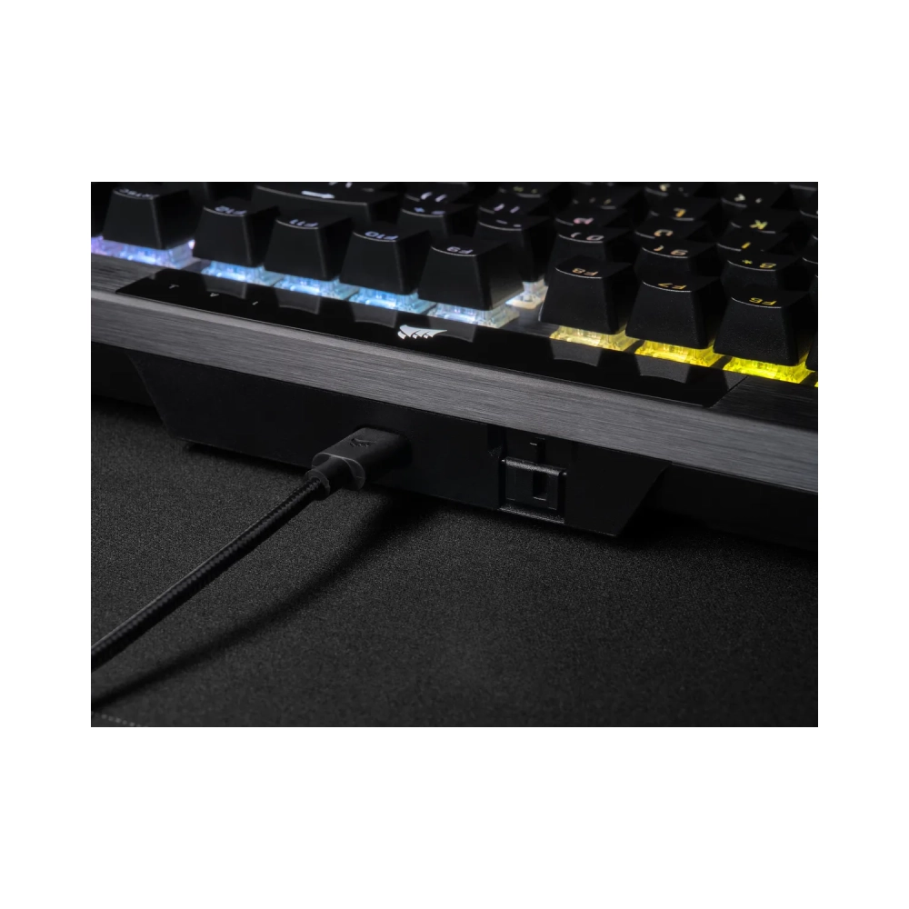 corsair k70 rgb pro mechanical gaming keyboard with pbt double shot pro keycaps cherry mx brown full size 100 usb mechanical qwerty rgb led black