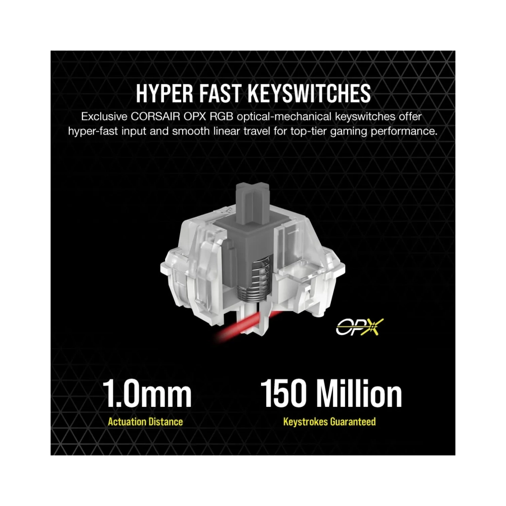 corsair k70 pro full size 100 usb opto mechanical key switch qwerty rgb led black