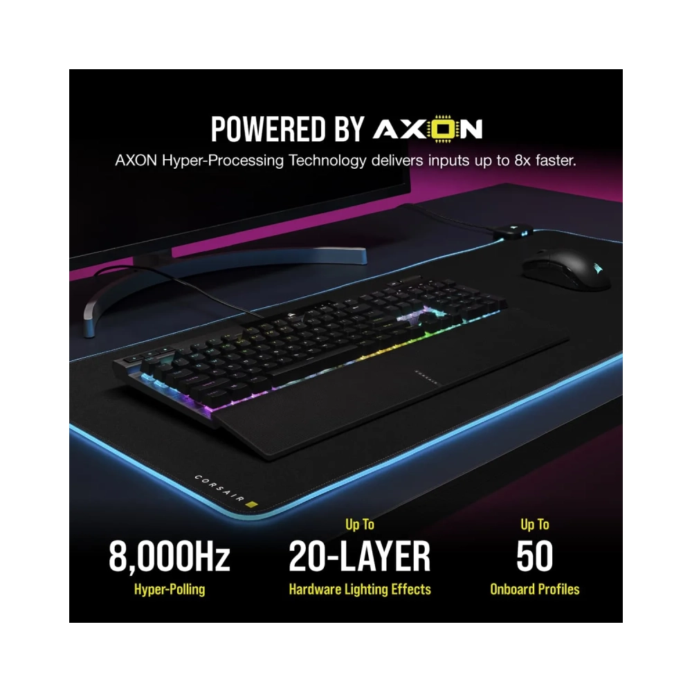 corsair k70 pro full size 100 usb opto mechanical key switch qwerty rgb led black