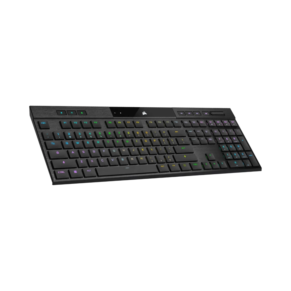 corsair k100 air full size 100 usb rf wireless bluetooth mechanical qwerty rgb led black