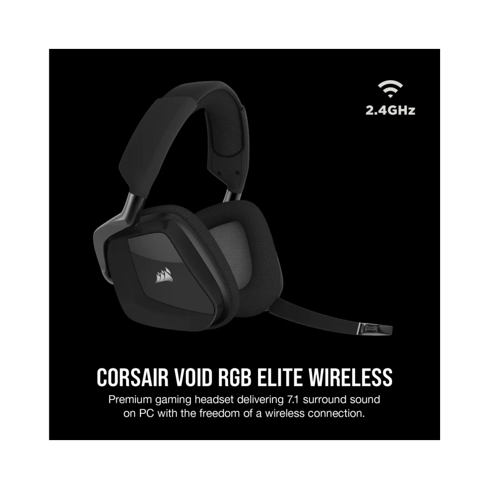 corsair void rgb elite headset head band gaming black binaural rotary