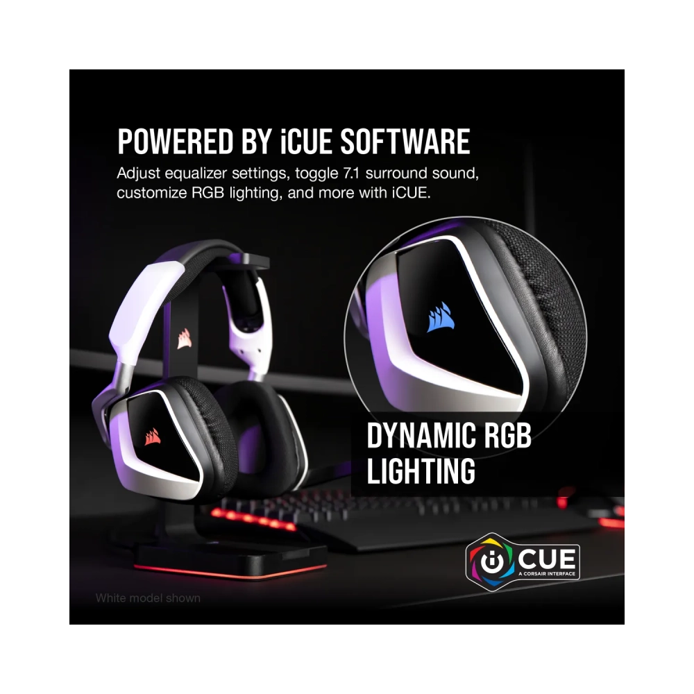 corsair void rgb elite headset head band gaming black binaural rotary