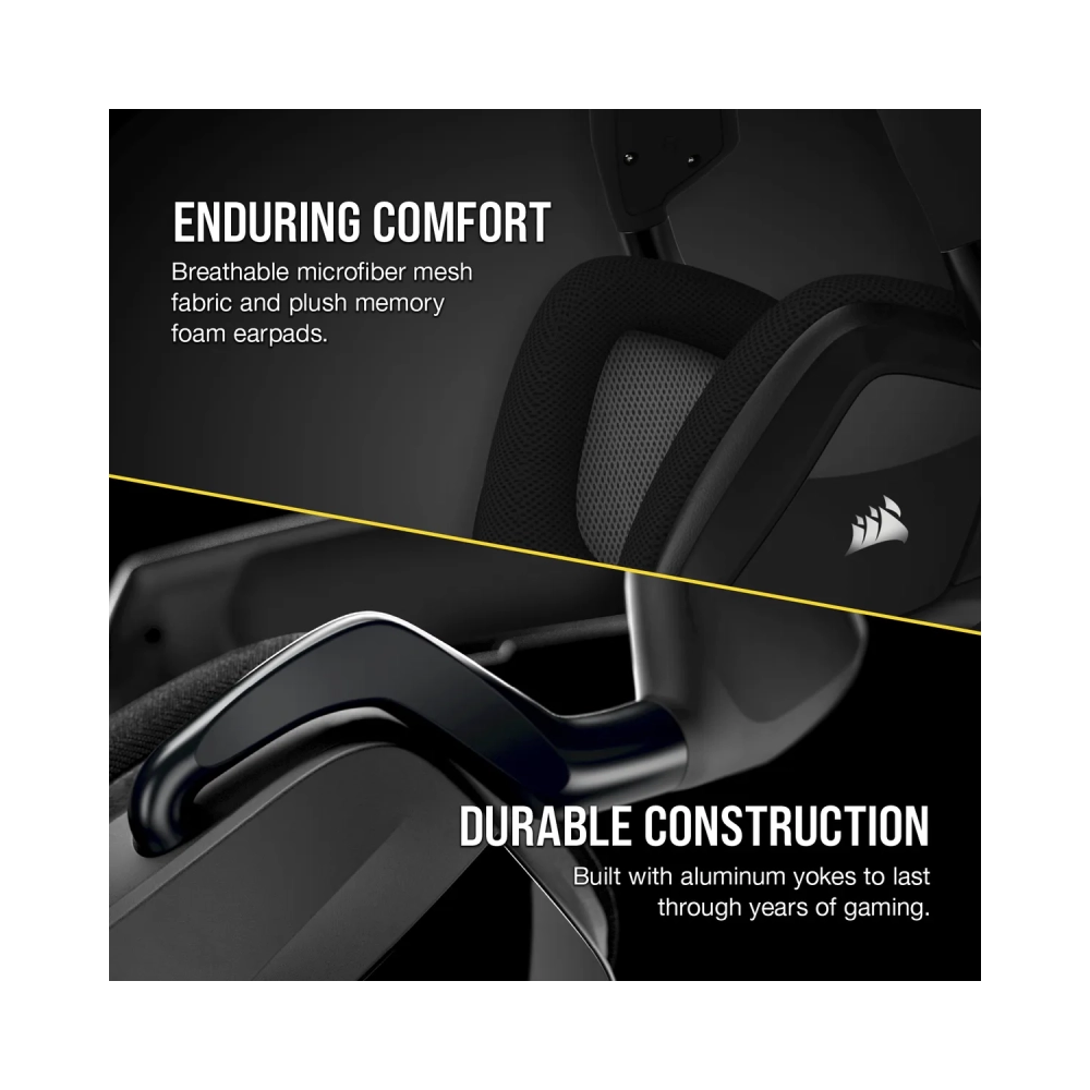 corsair void rgb elite headset head band gaming black binaural rotary