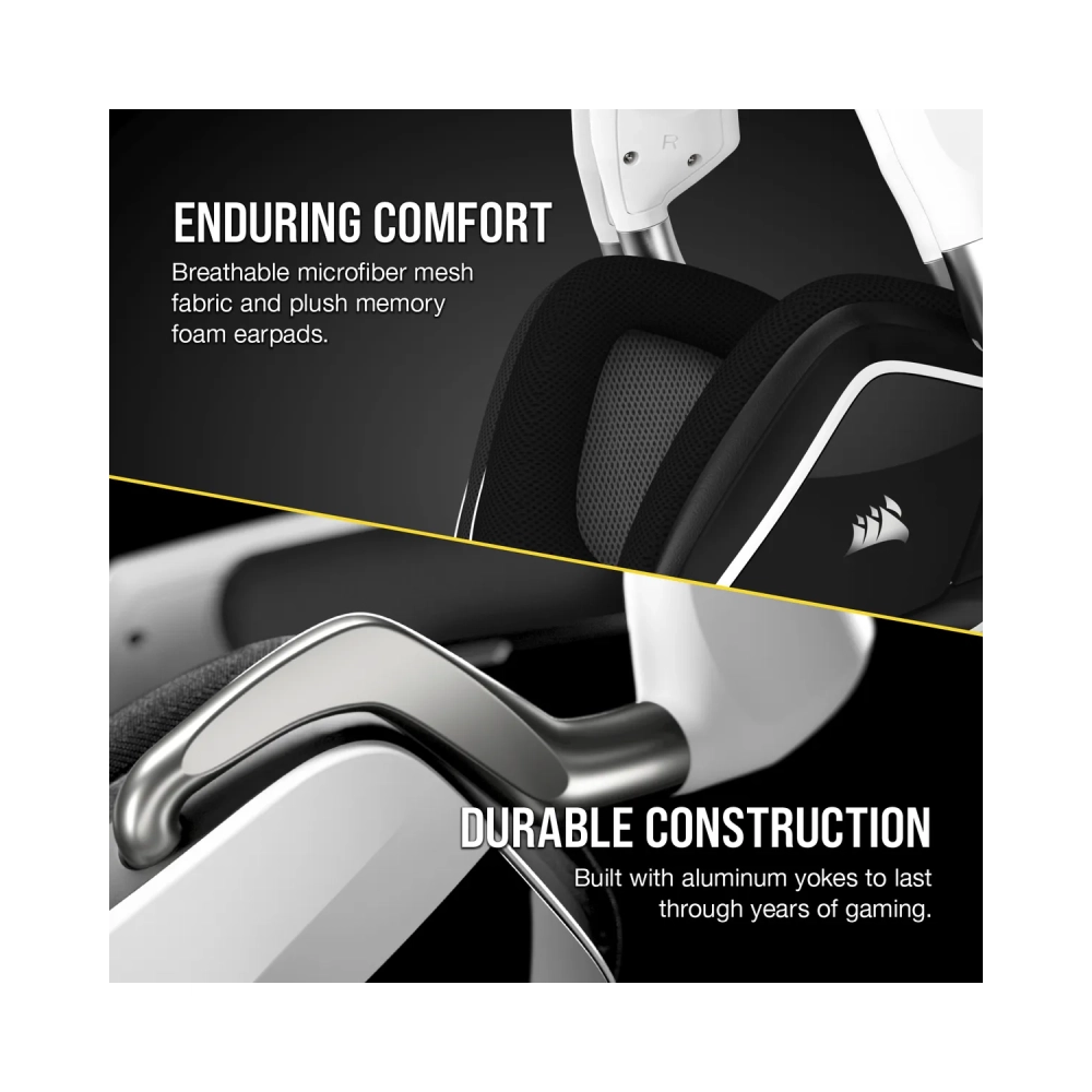 corsair void rgb elite wireless headset head band gaming blackwhite binaural 71 surround sound