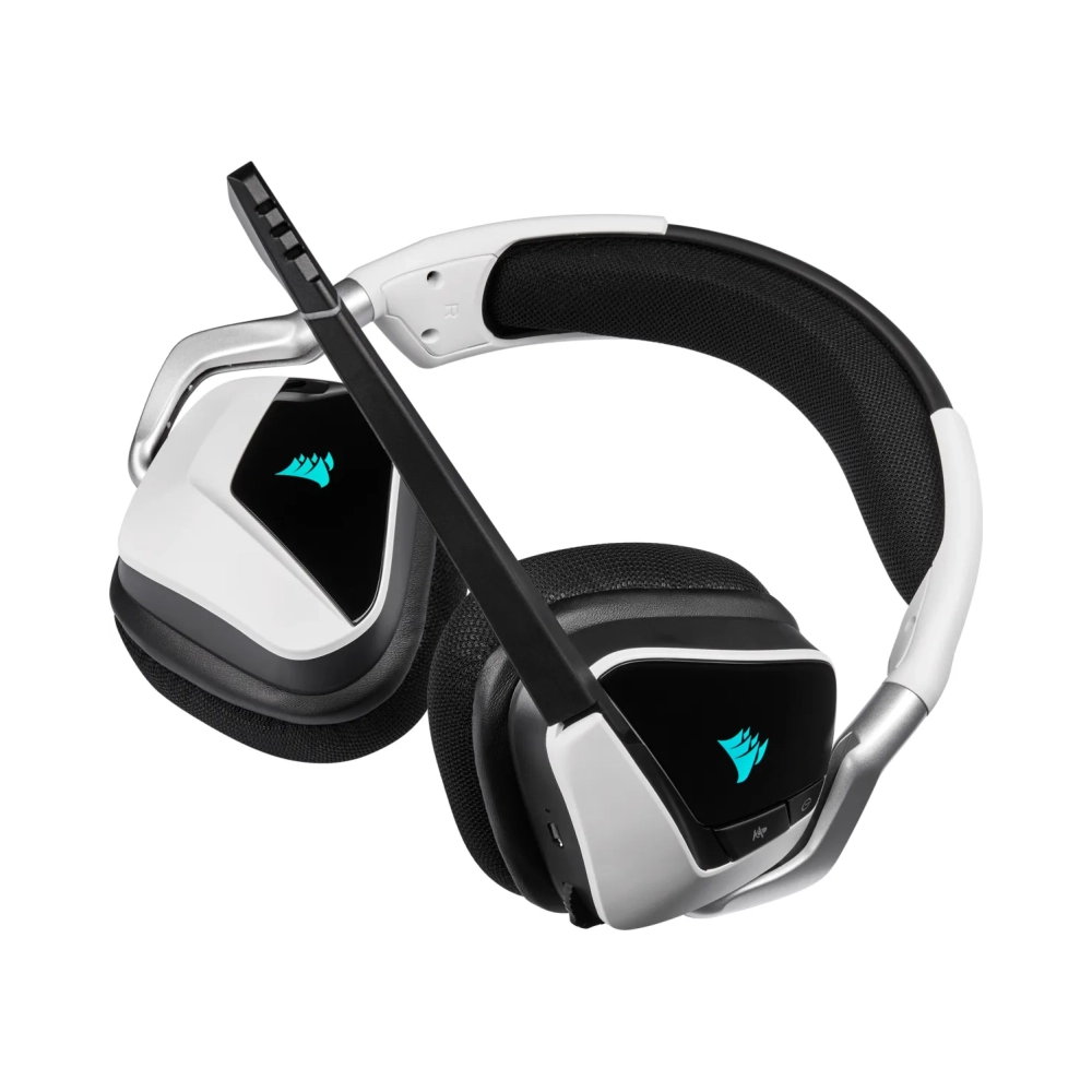 corsair void rgb elite wireless headset head band gaming blackwhite binaural 71 surround sound