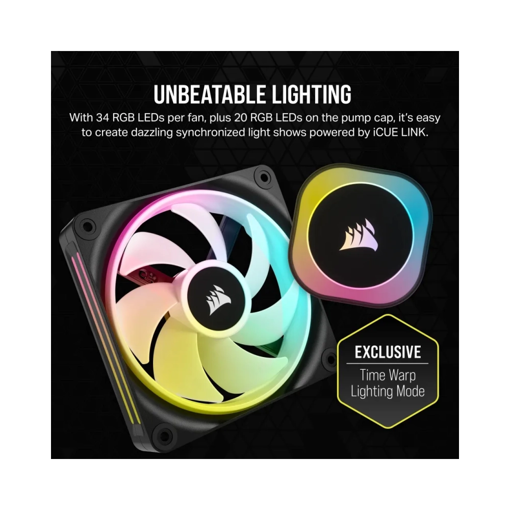 corsair h100i liquid ooling kit 12 cm 480 rpm 2400 rpm 631 cfm black