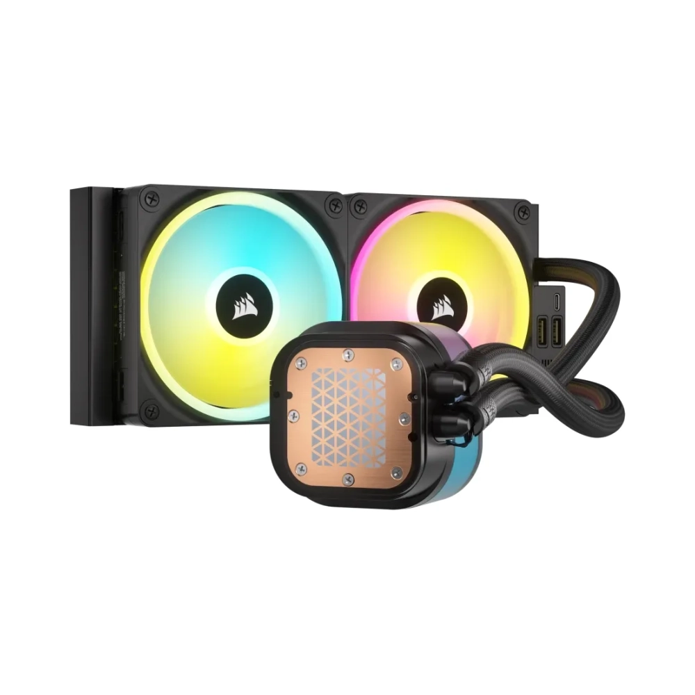 corsair h100i liquid ooling kit 12 cm 480 rpm 2400 rpm 631 cfm black