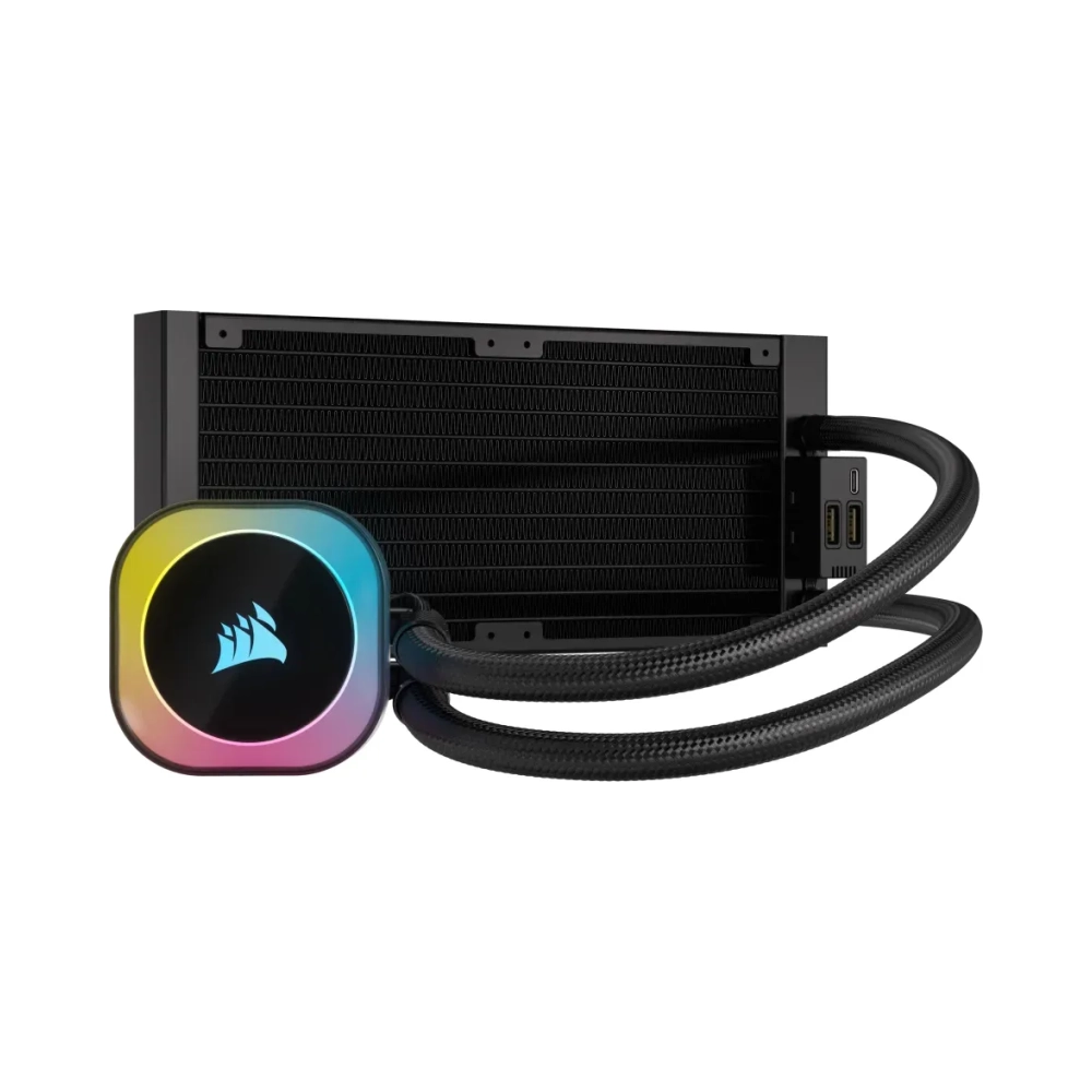 corsair h100i liquid ooling kit 12 cm 480 rpm 2400 rpm 631 cfm black
