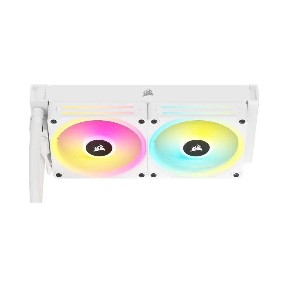 corsair h100i hybrid cooler 12 cm 480 rpm 2400 rpm 631 cfm white