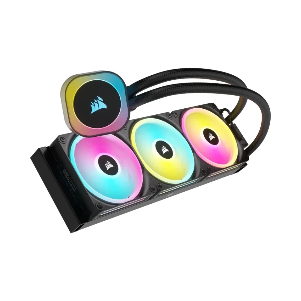 corsair h150i liquid ooling kit 12 cm 480 rpm 2400 rpm 631 cfm black