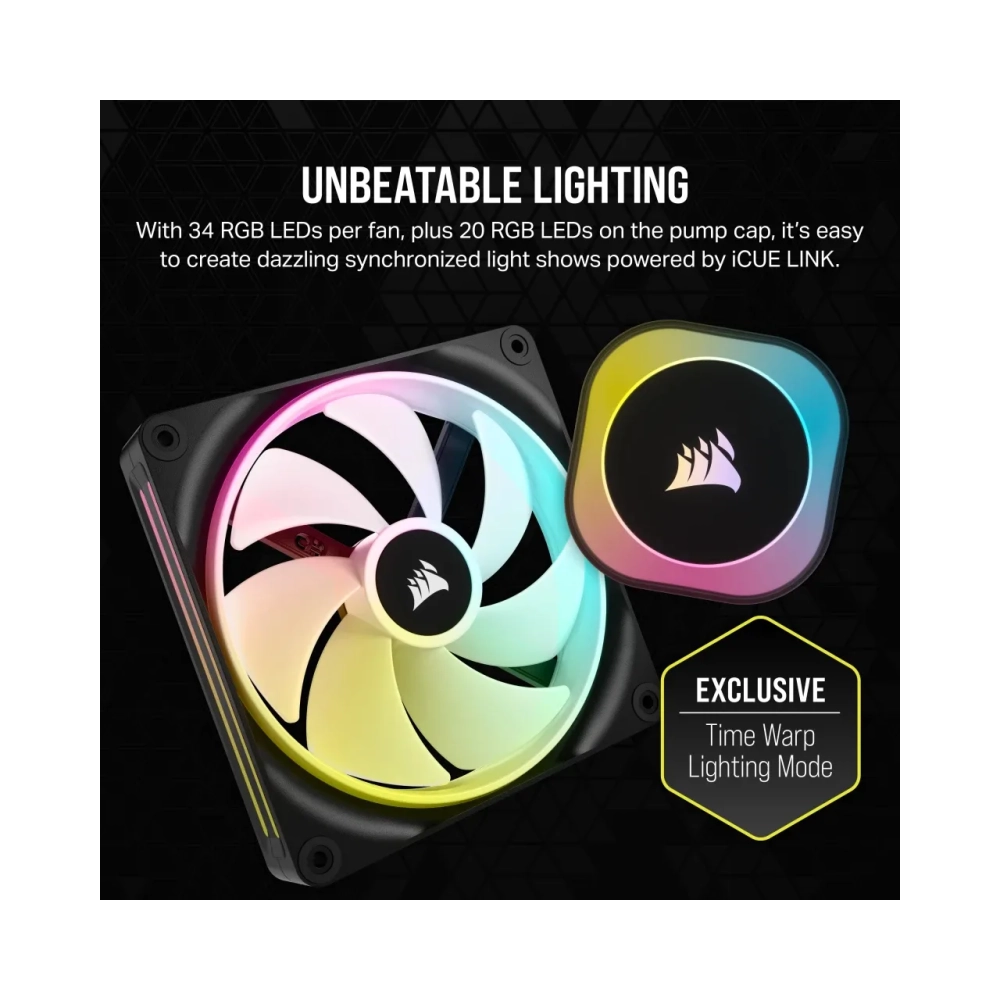 corsair h170i liquid ooling kit 14 cm 400 rpm 2000 rpm 825 cfm black