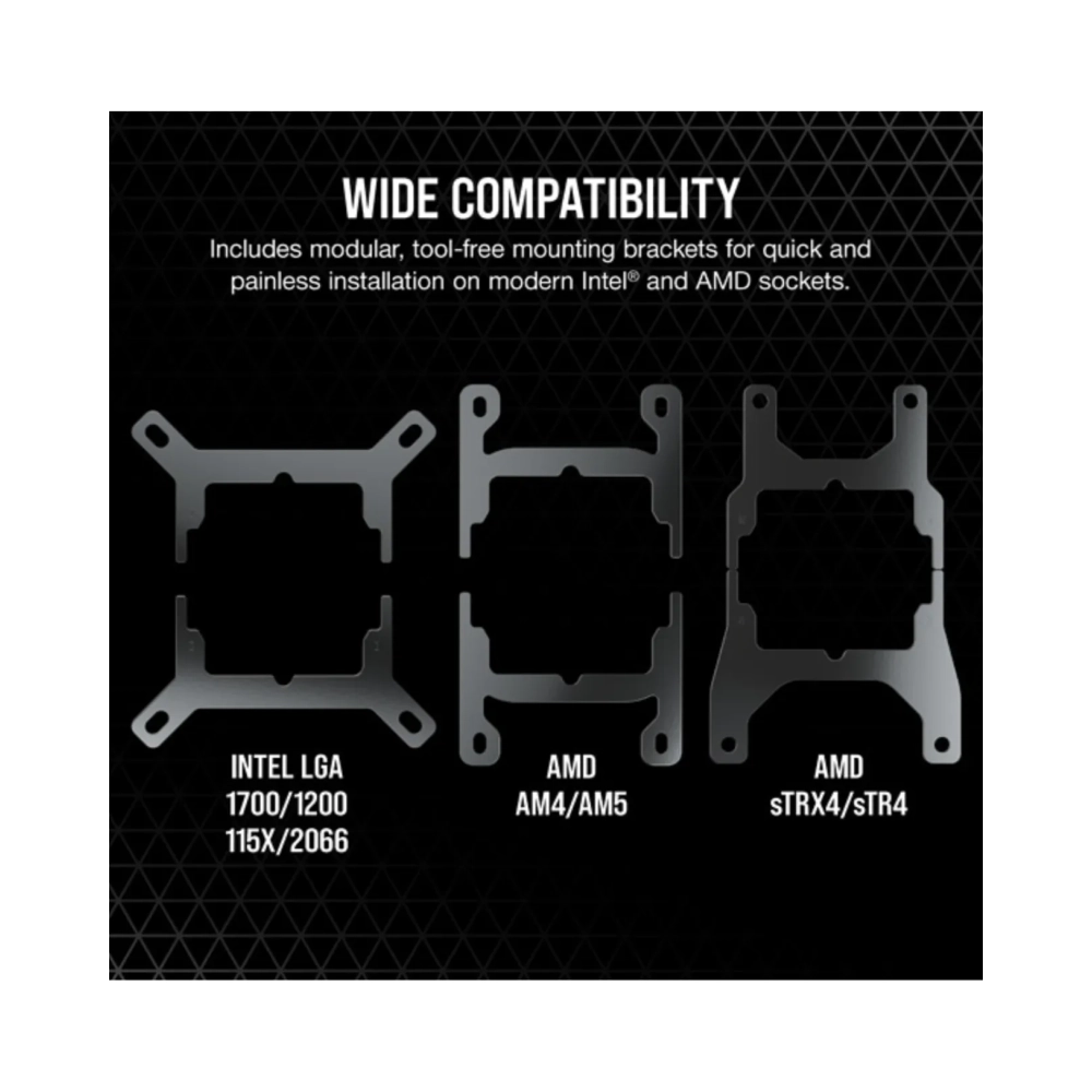 corsair h100i air cooler 19 db 358 db 6557 cfm black