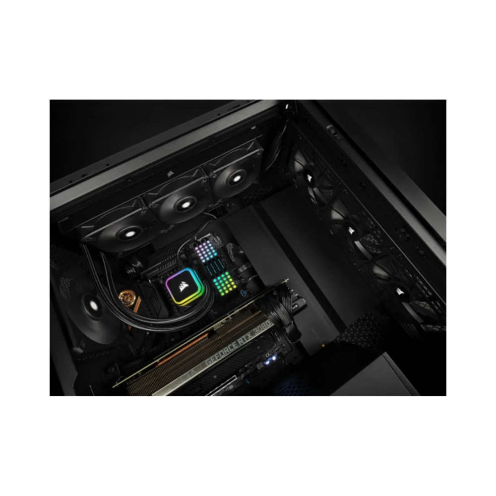 corsair h100i air cooler 19 db 358 db 6557 cfm black