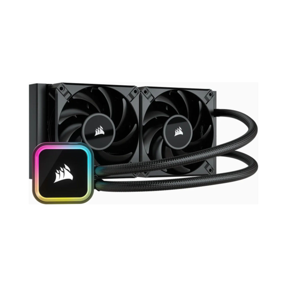 corsair h100i air cooler 19 db 358 db 6557 cfm black