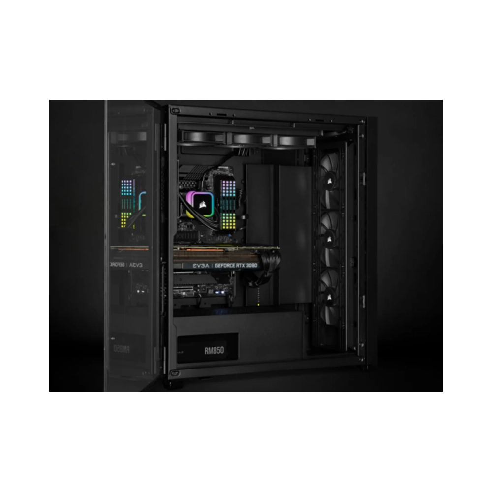 corsair h100i air cooler 19 db 358 db 6557 cfm black