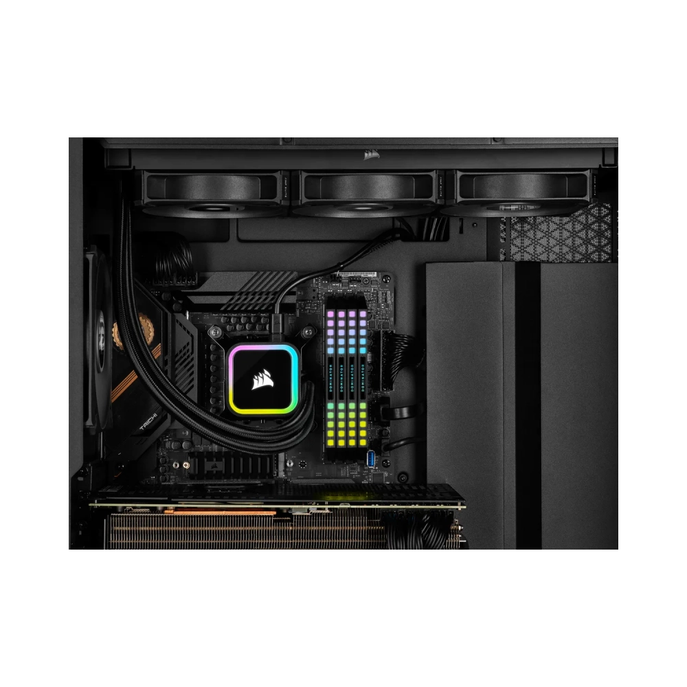 corsair icue h150i rgb elite all in one liquid cooler 12 cm 1850 rpm 19 db 358 db 6557 cfm