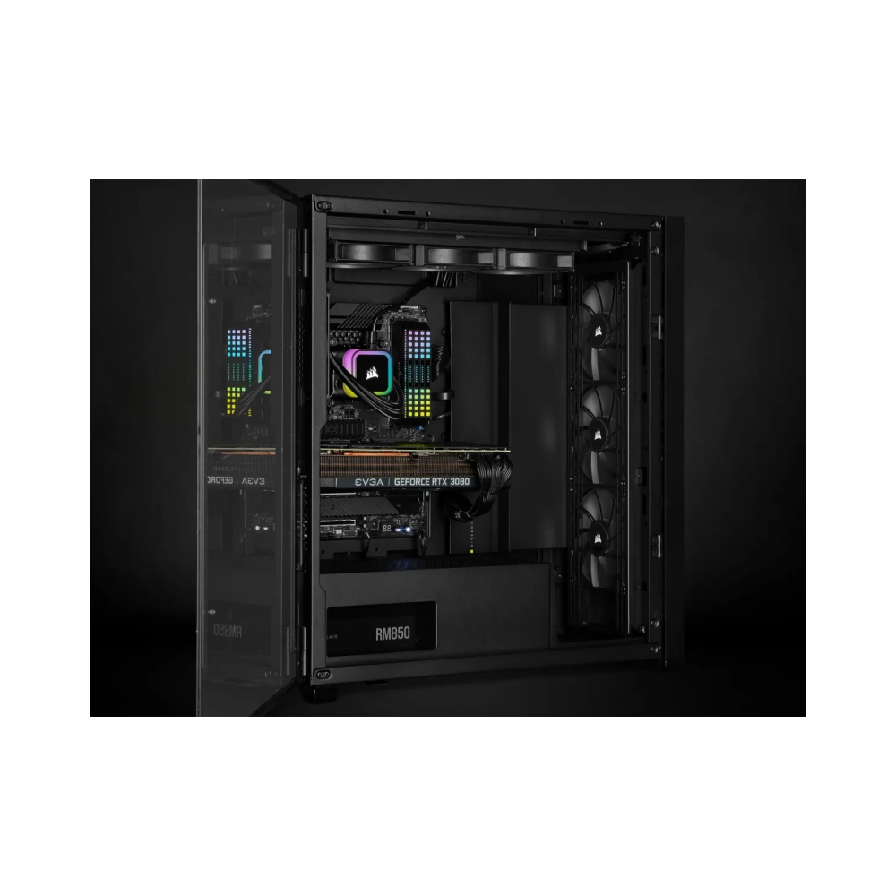 corsair icue h150i rgb elite all in one liquid cooler 12 cm 1850 rpm 19 db 358 db 6557 cfm