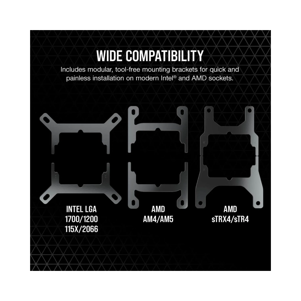 corsair icue h150i rgb elite all in one liquid cooler 12 cm 1850 rpm 19 db 358 db 6557 cfm
