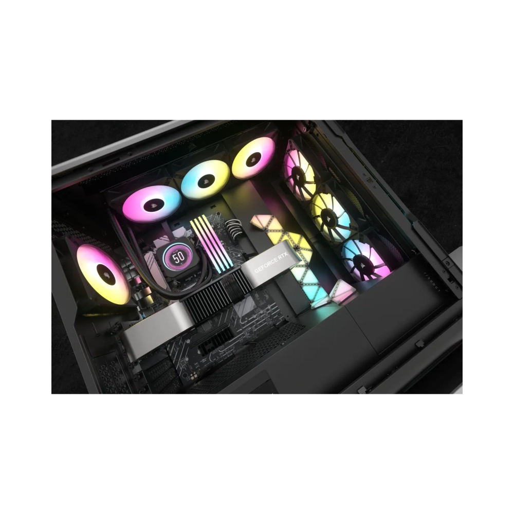 corsair cw 9060075 ww liquid ooling kit 12 cm 550 rpm 2100 rpm 6557 cfm black