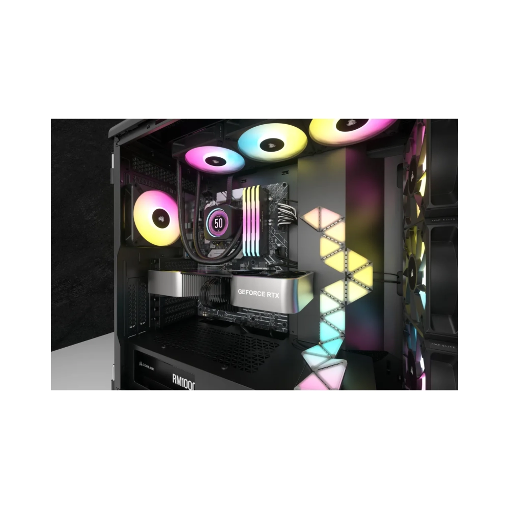 corsair cw 9060075 ww liquid ooling kit 12 cm 550 rpm 2100 rpm 6557 cfm black