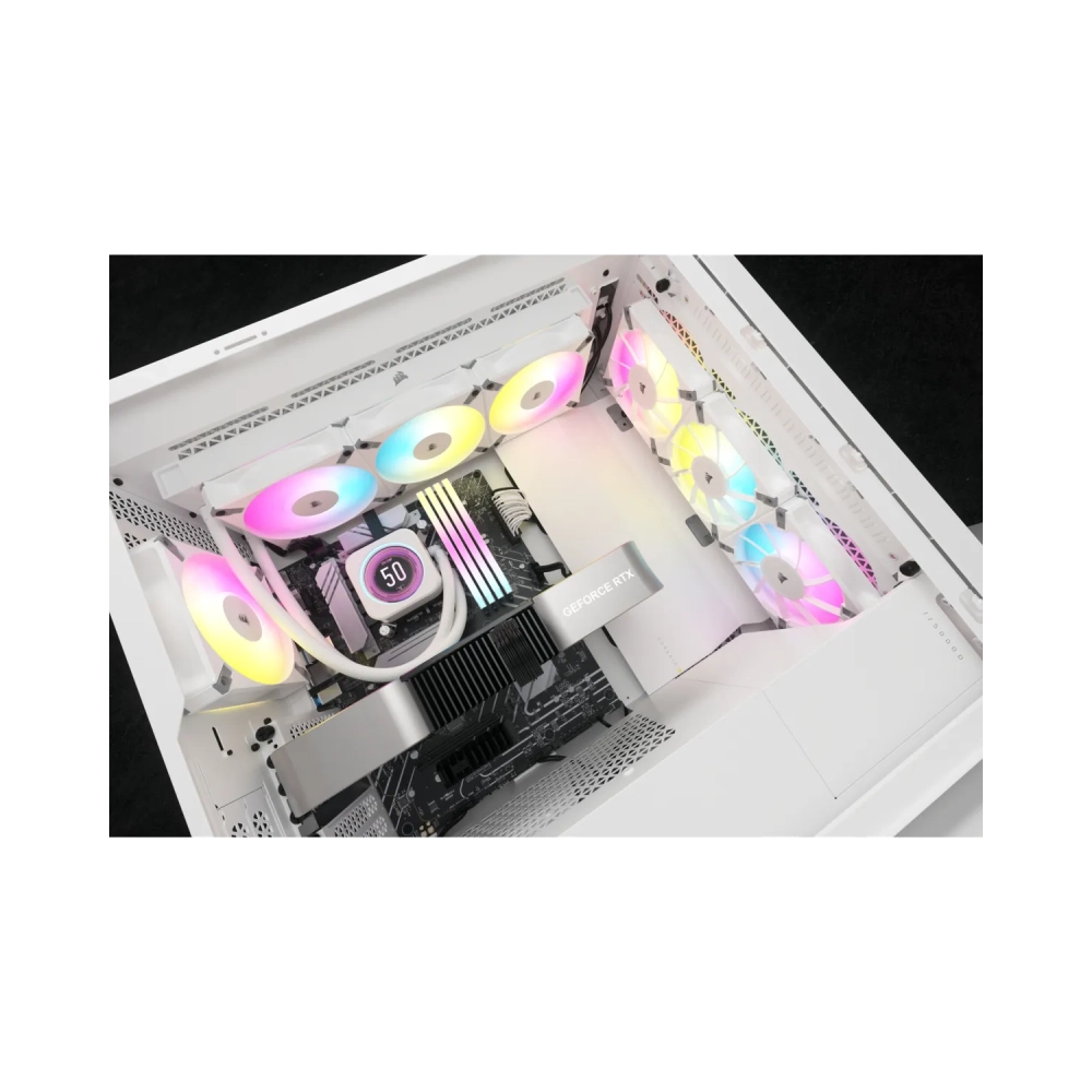 corsair cw 9060077 ww liquid ooling kit 12 cm 550 rpm 2100 rpm 6557 cfm white