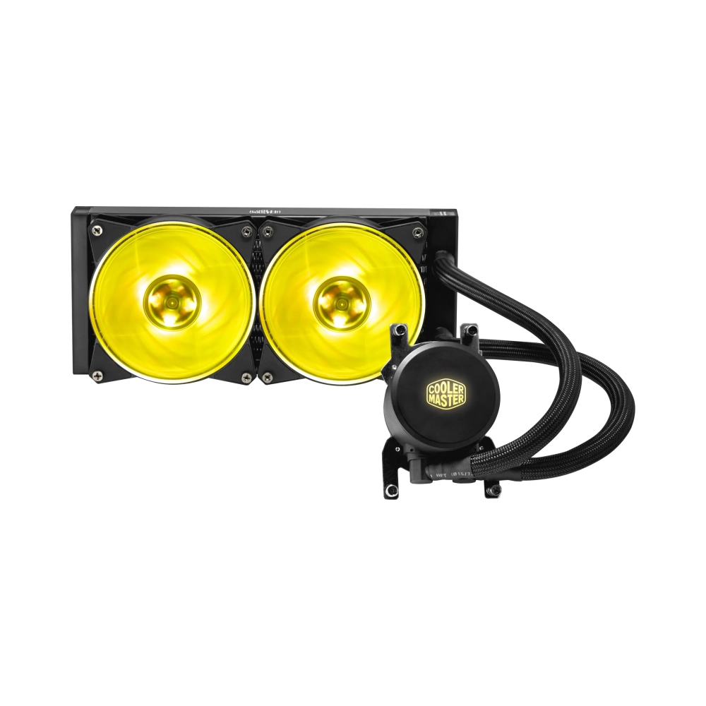 cooler master masterliquid ml240 rgb tr4 processor 15 db 4 pin 3 pin 2 fans 650 rpm