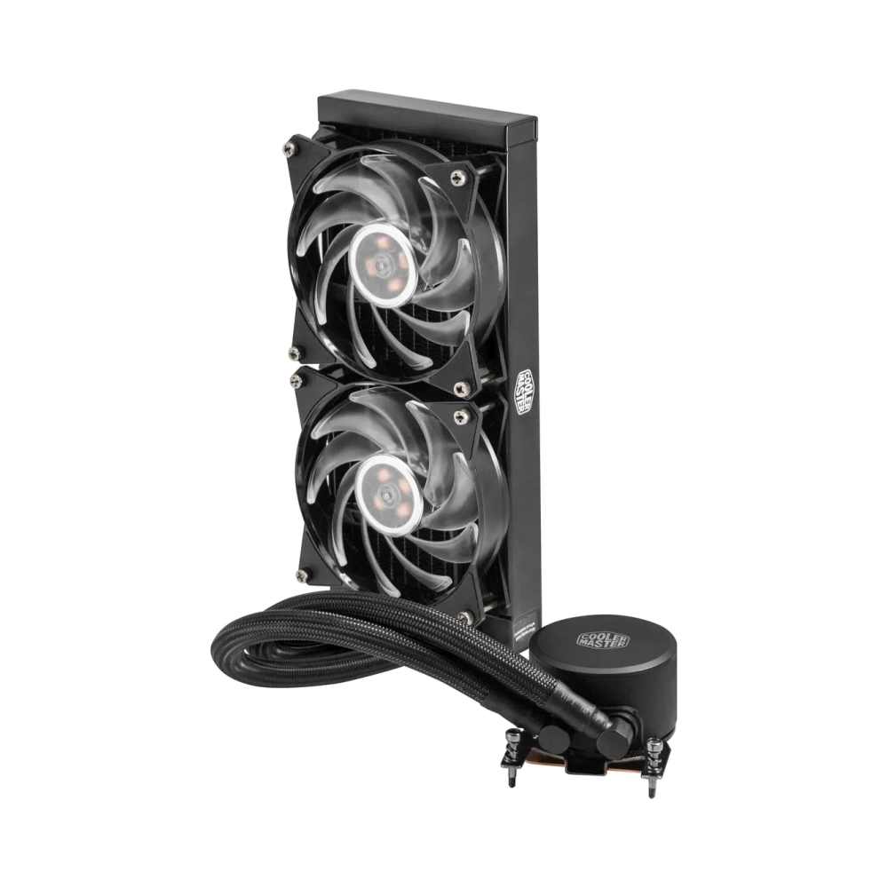 cooler master masterliquid ml240 rgb tr4 processor 15 db 4 pin 3 pin 2 fans 650 rpm
