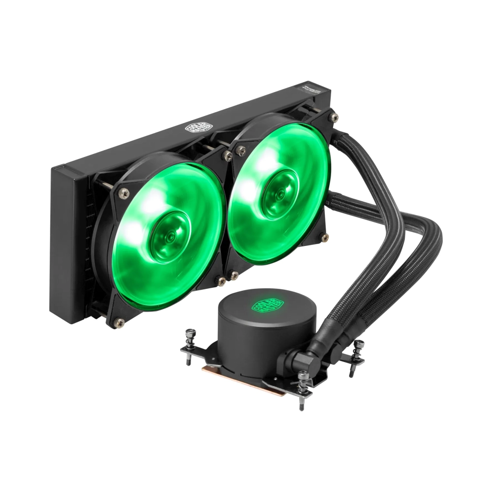 cooler master masterliquid ml240 rgb tr4 processor 15 db 4 pin 3 pin 2 fans 650 rpm