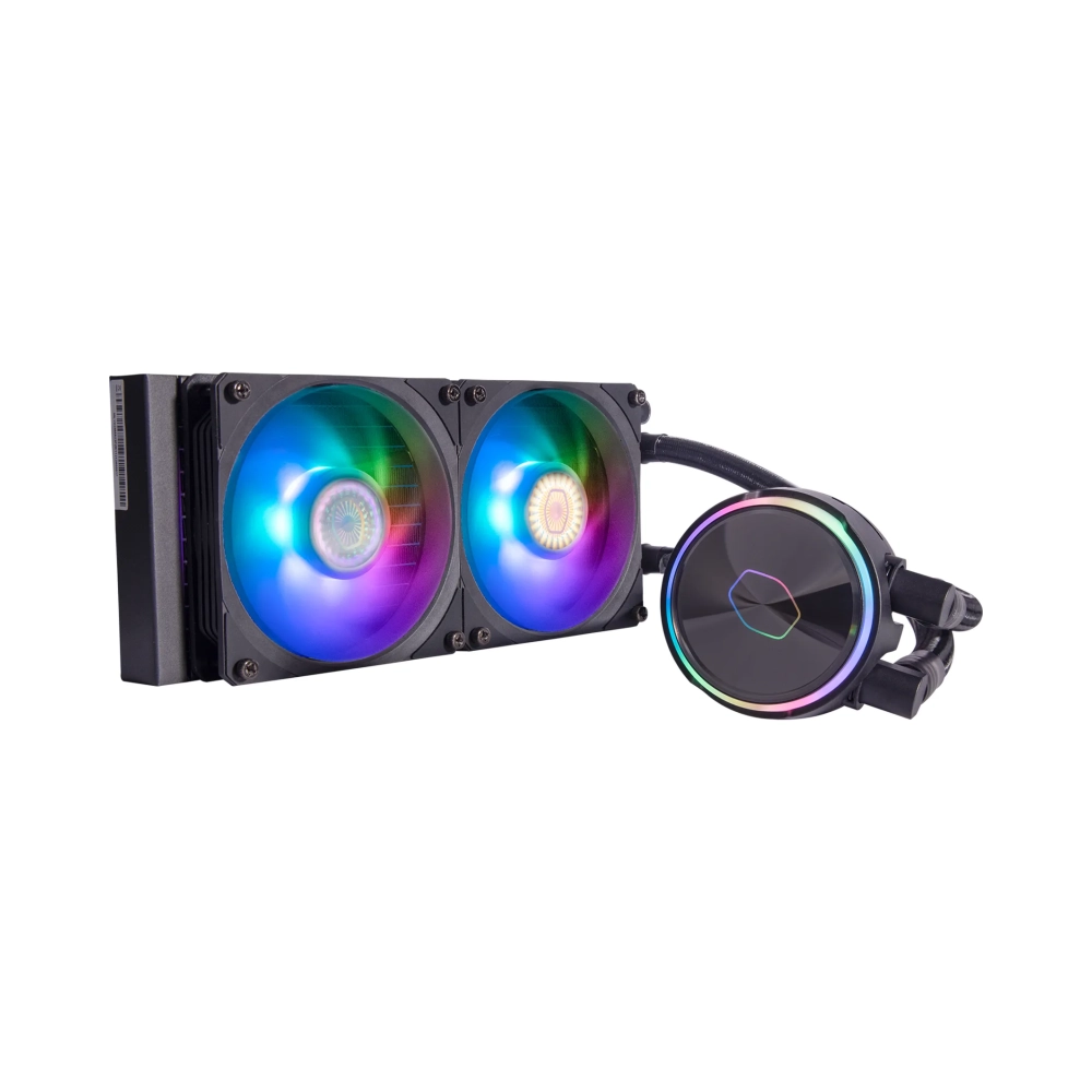 cooler master masterliquid pl240 flux liquid ooling kit 12 cm 2300 rpm 32 db 7237 cfm black