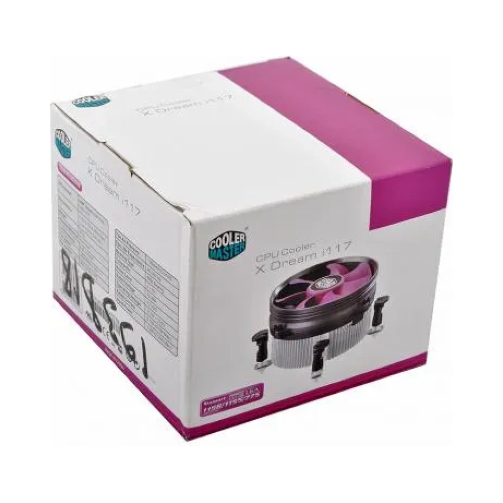 cooler master x dream i117 processor cooler 95 cm lga 1151 socket h4 intel celeron intel pentium 1800 rpm