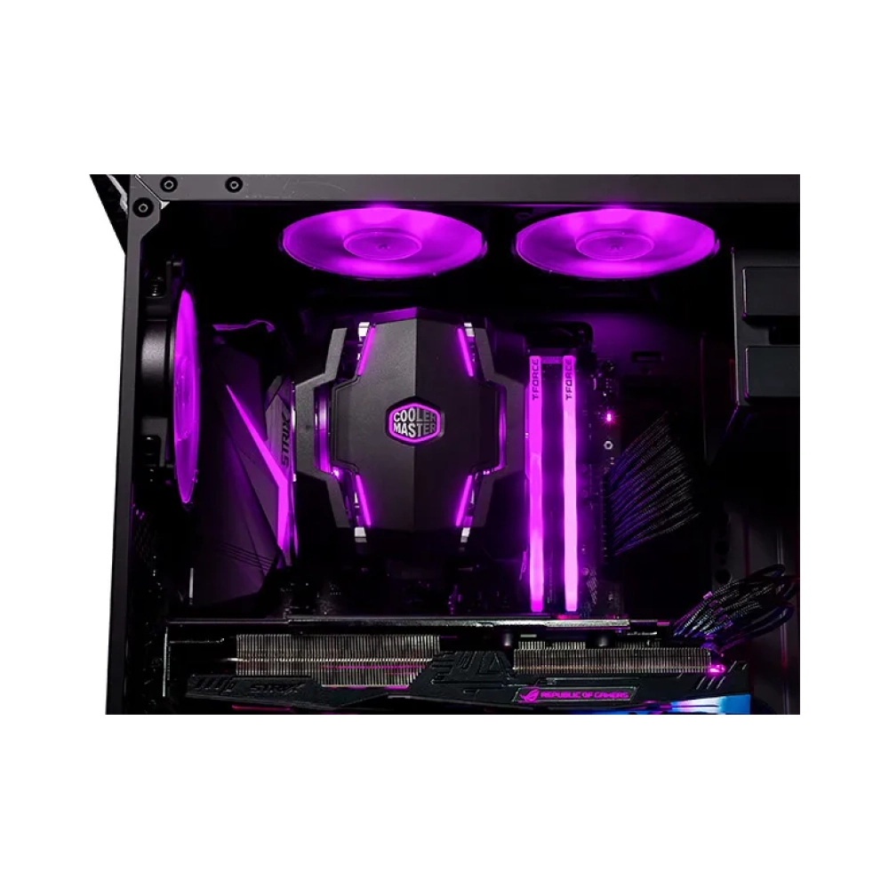 cooler master masterair ma610p processor heatsink 12 cm lga 1150 socket h3lga 1151 socket h4lga 1155 socket h2lga 1156 socket hlga 1366 600 rpm 1800 rpm