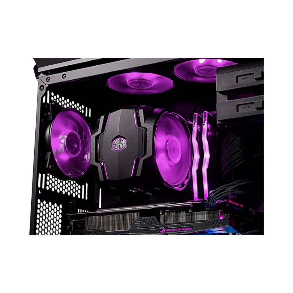 cooler master masterair ma610p processor heatsink 12 cm lga 1150 socket h3lga 1151 socket h4lga 1155 socket h2lga 1156 socket hlga 1366 600 rpm 1800 rpm