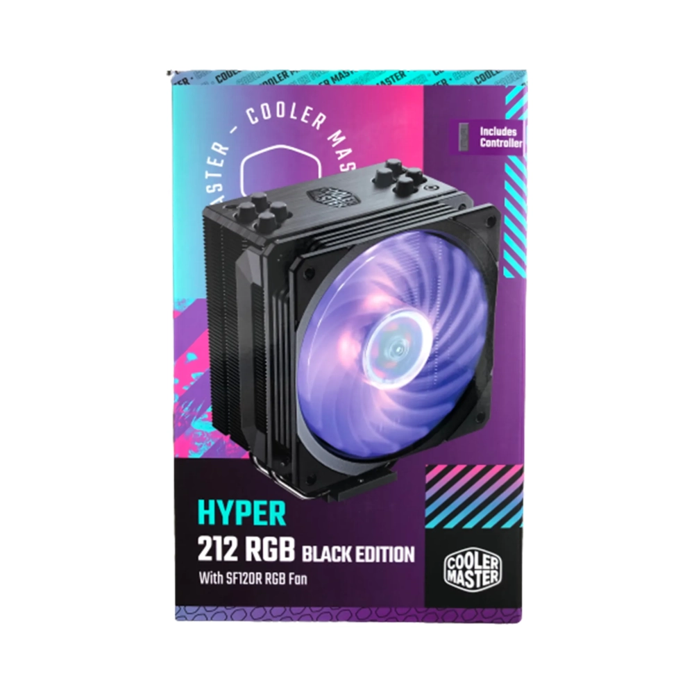 cooler master hyper 212 rgb black edition wlga1700 cooler 12 cm 650 rpm 2000 rpm 30 db 59 cfm