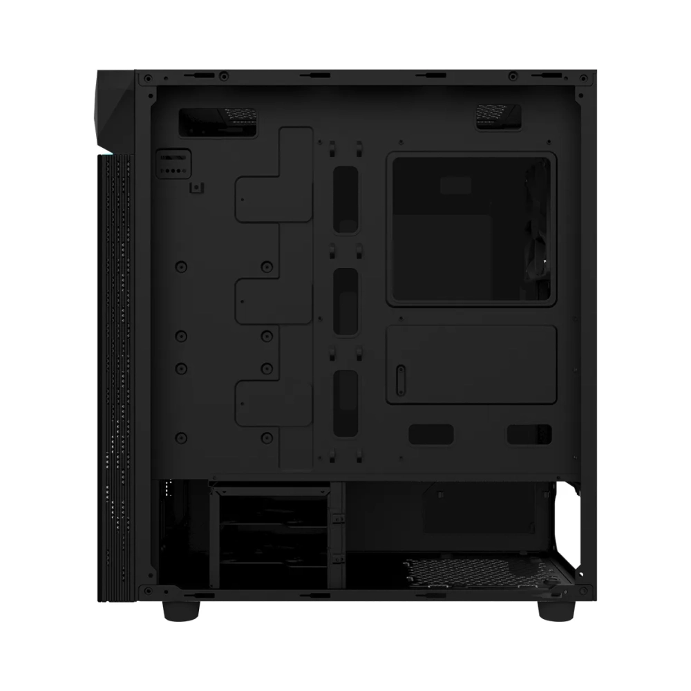 gigabyte c200 midi tower pc glass plastic steel black atx micro atx mini itx 165 cm