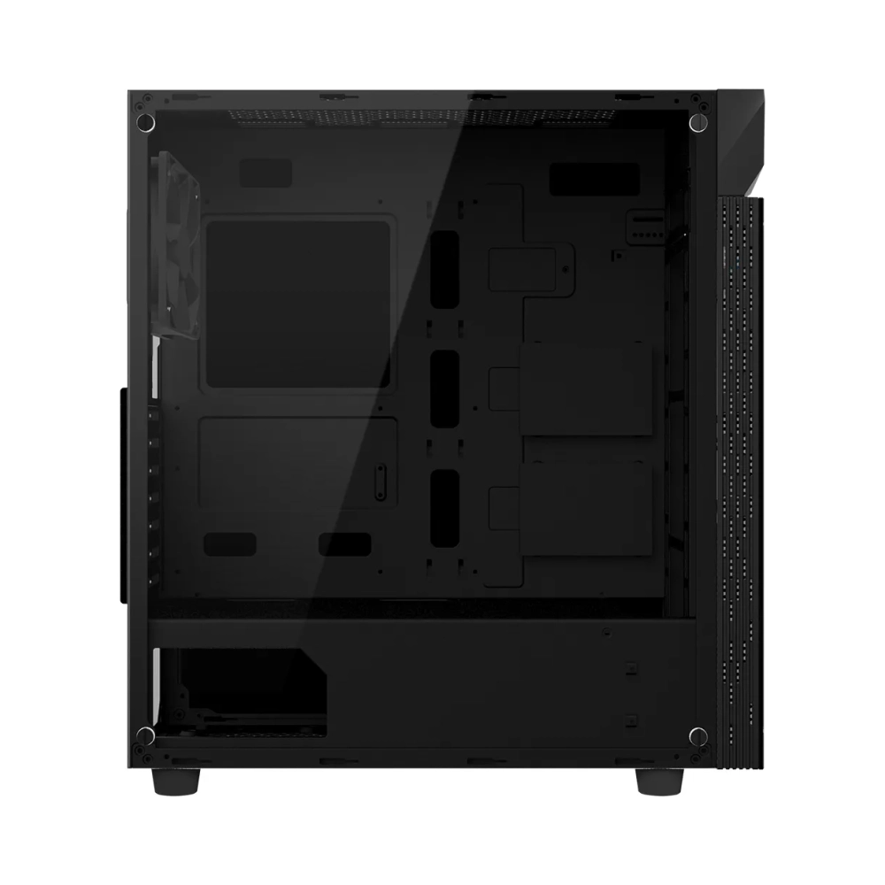 gigabyte c200 midi tower pc glass plastic steel black atx micro atx mini itx 165 cm