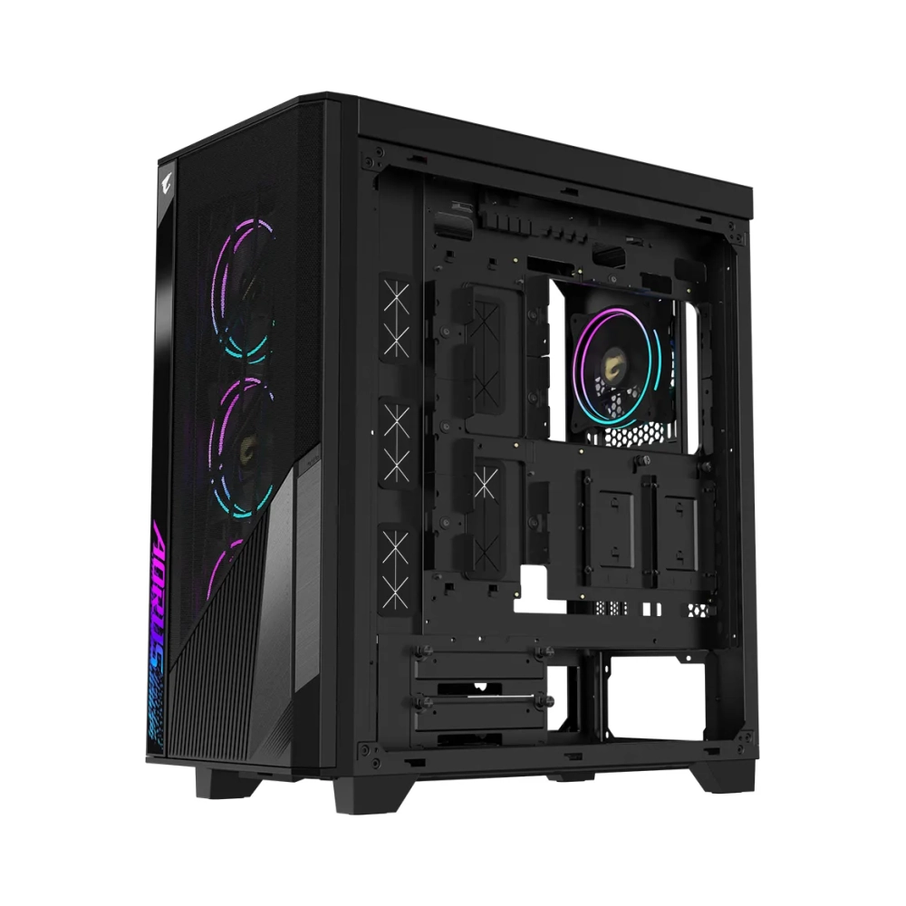gigabyte gb ac500g midi tower pc black atx eatx micro atx mini itx glass plastic steel gaming
