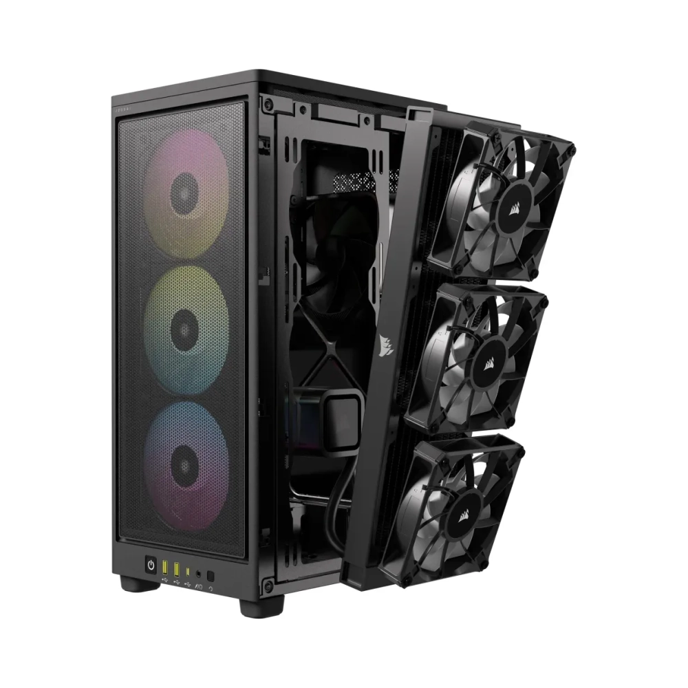 corsair 2000d rgb airflow small form factor sff pc black mini itx mesh multi