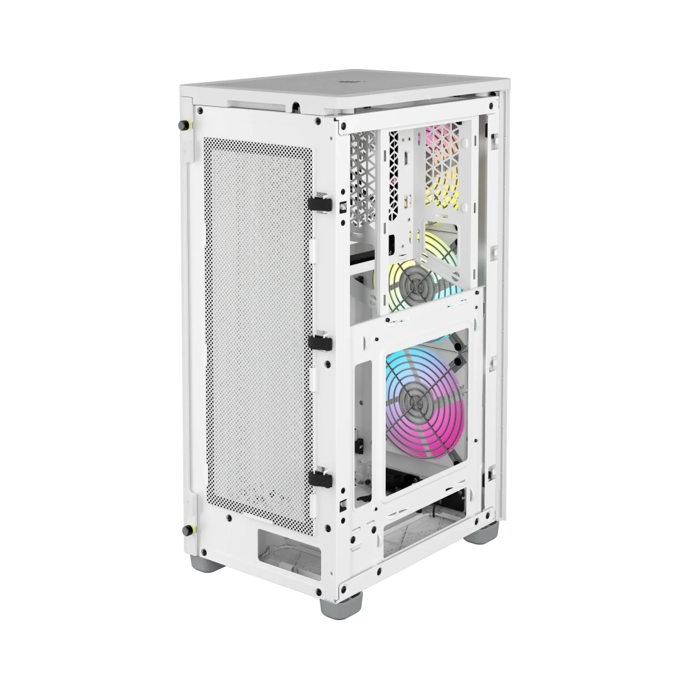 corsair 2000d rgb airflow small form factor sff pc white mini itx mesh tempered glass multi