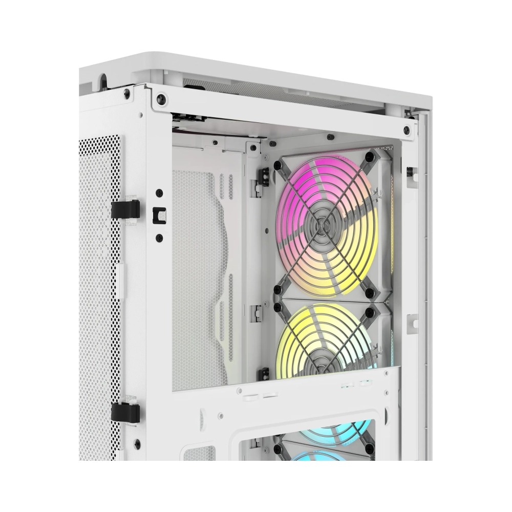 corsair 2000d rgb airflow small form factor sff pc white mini itx mesh tempered glass multi