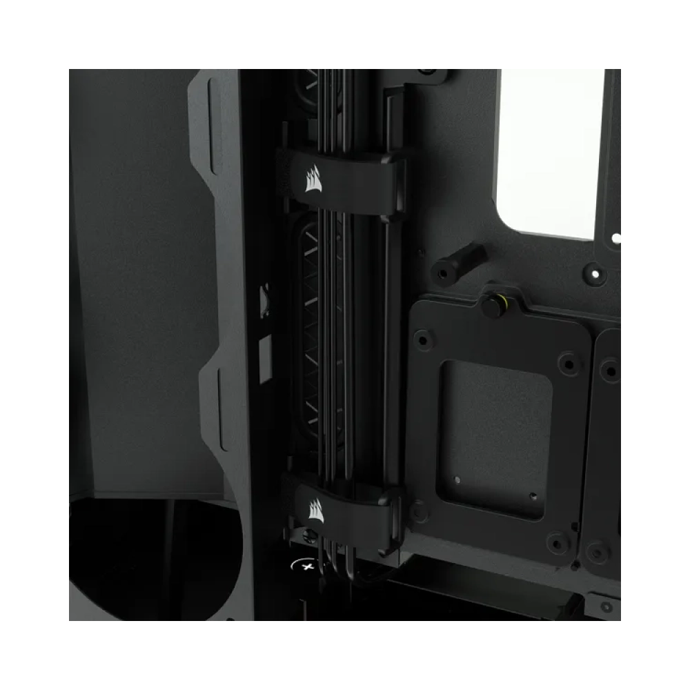 corsair icue 5000x rgb midi tower pc plastic steel tempered glass black atxeatxitx gaming