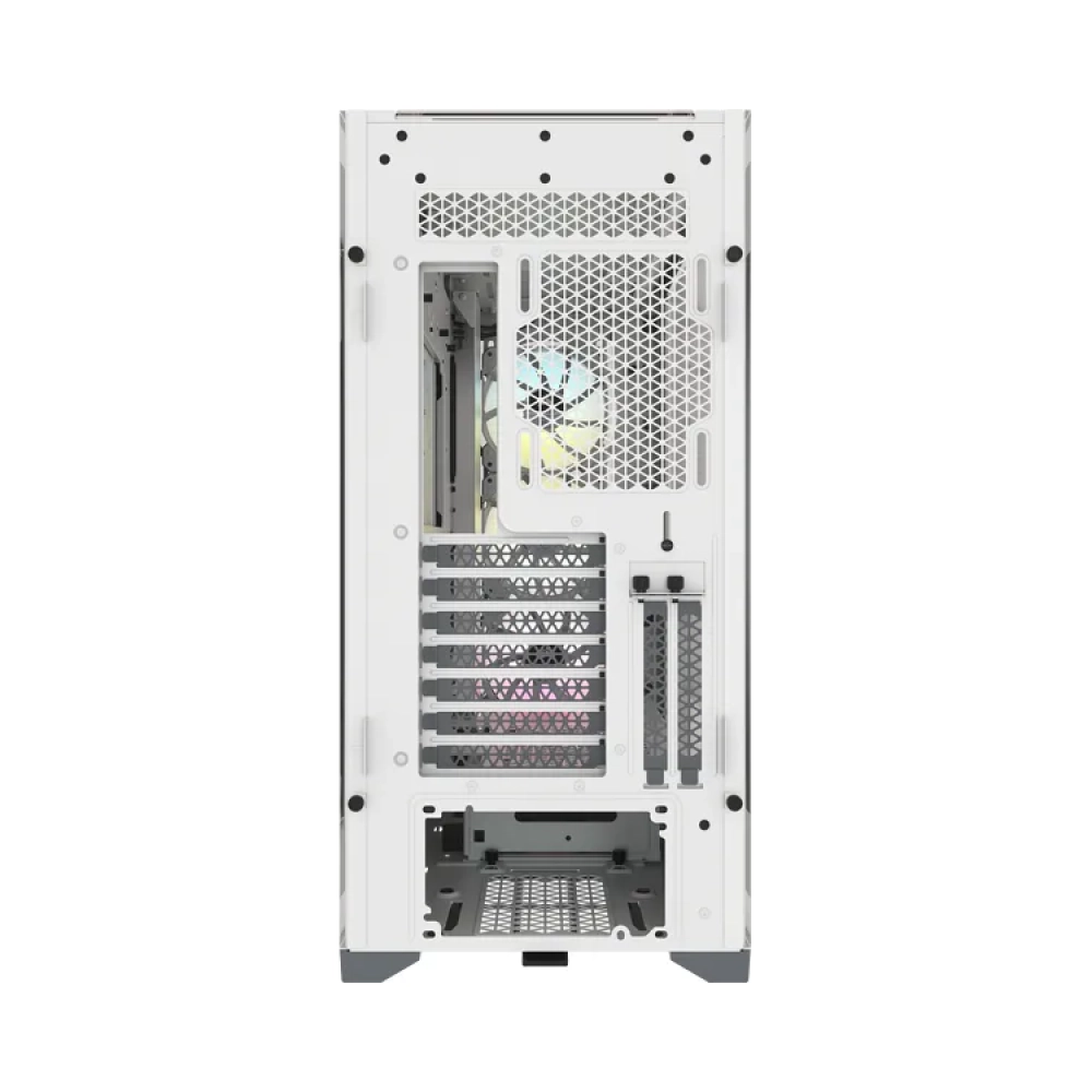 corsair icue 5000x rgb midi tower pc plastic steel tempered glass white atxeatxitx gaming