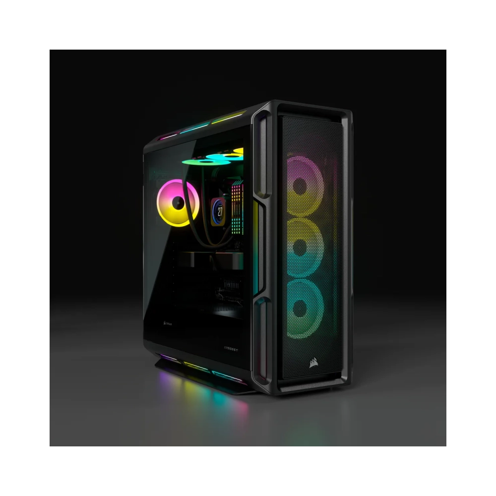 corsair cc 9011230 ww midi tower pc black atx homeoffice blue green red